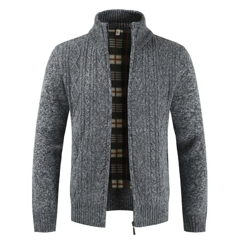 Warm Zip Up Cardigan Sweater