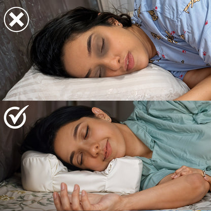Soft 2 in 1 Contour Beauty Pillow with Silk Cover