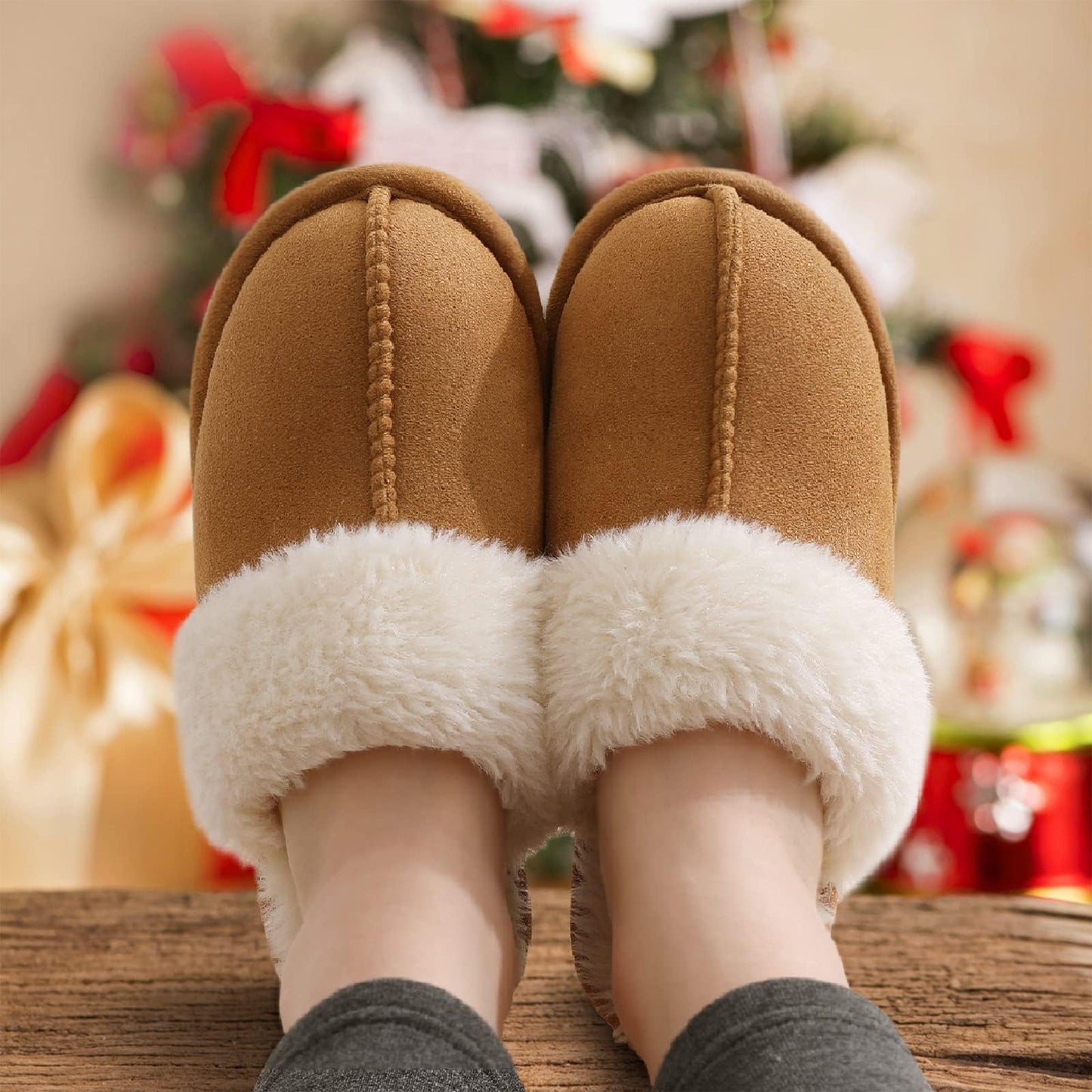Soft Suede Wool Slippers