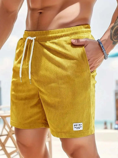 Men's Breathable Summer Shorts with Elastic Waist