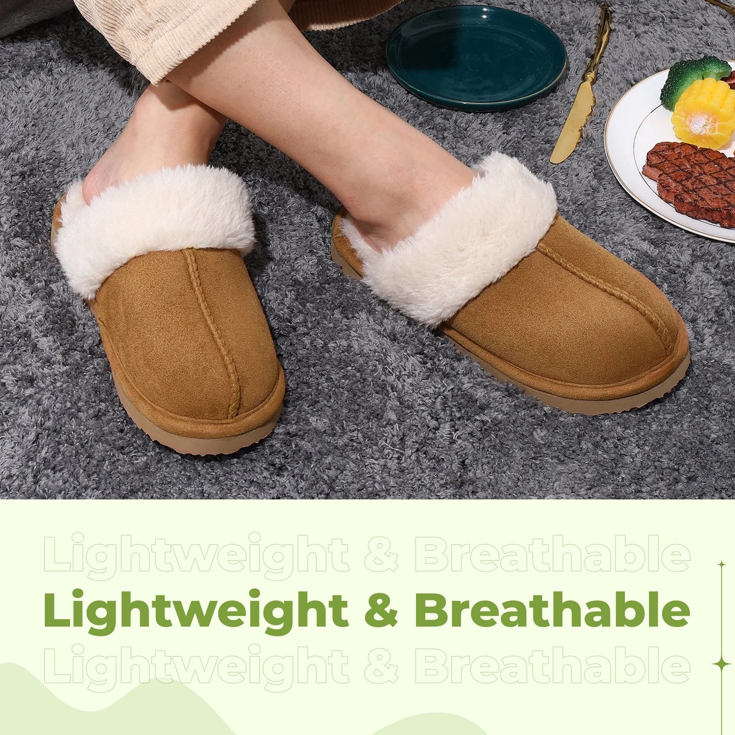 Soft Suede Wool Slippers