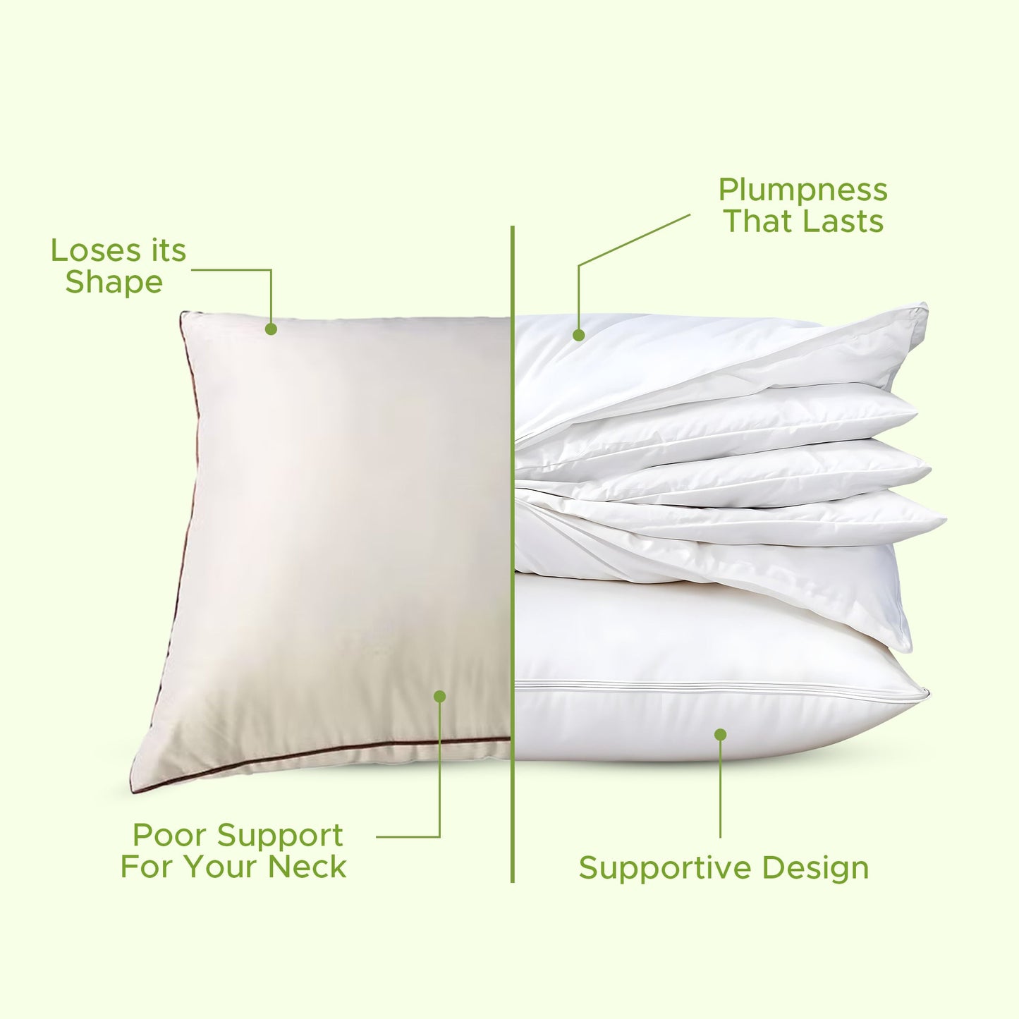Comfortable Layered Support Pillow