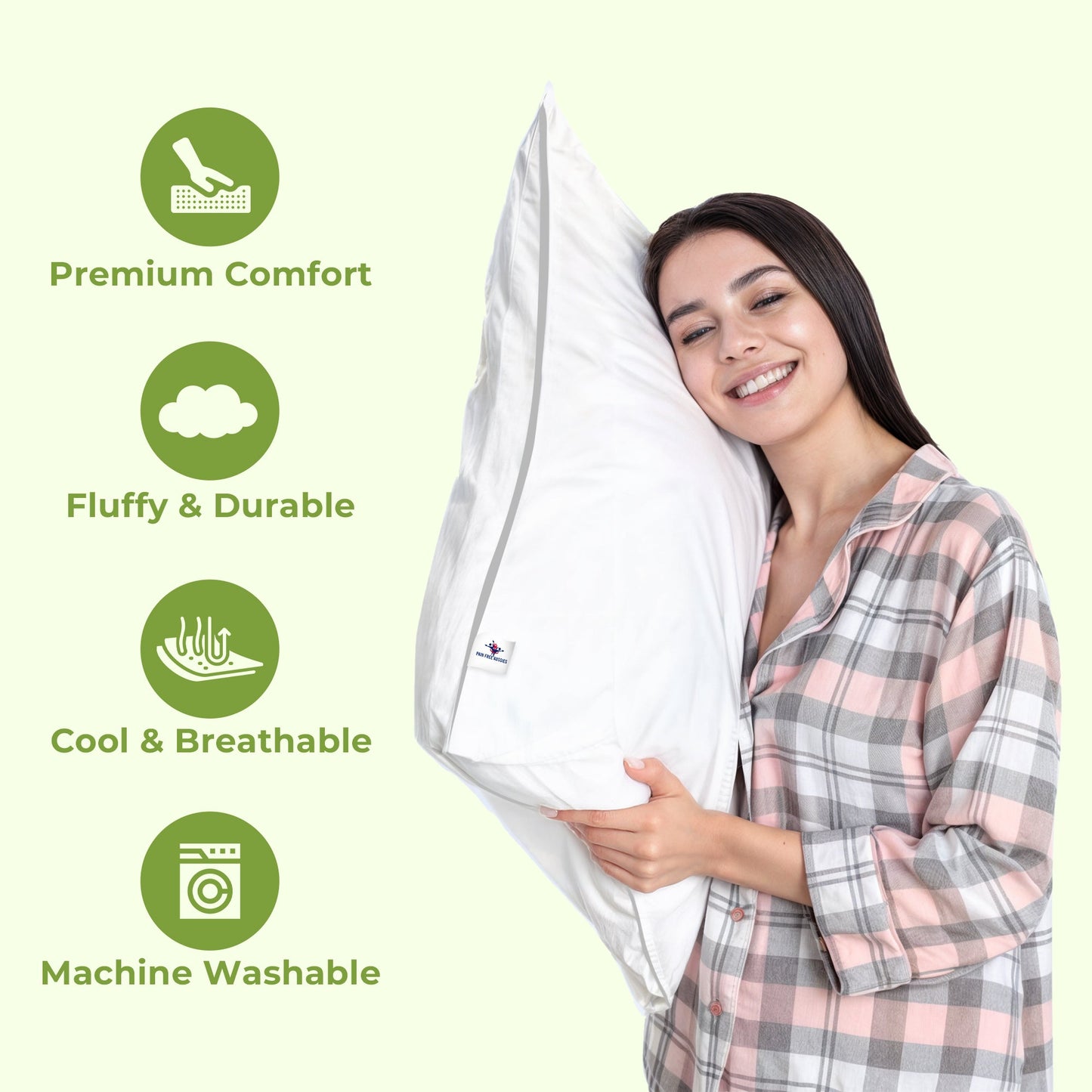 Plush Comfort Bed Pillow - Soft Cooling Down Pillow