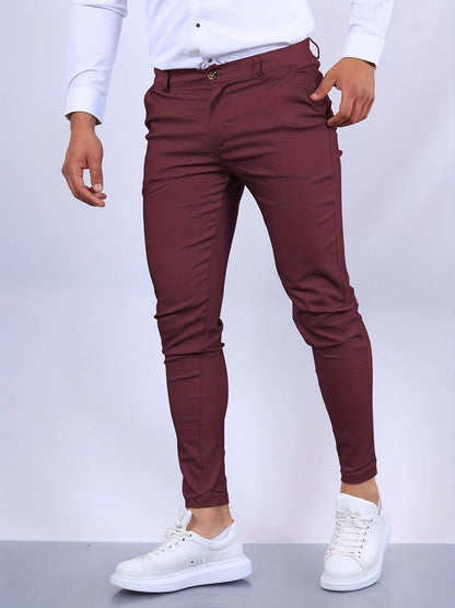 Men's Fit Slim Leg Dress Pants with Pockets