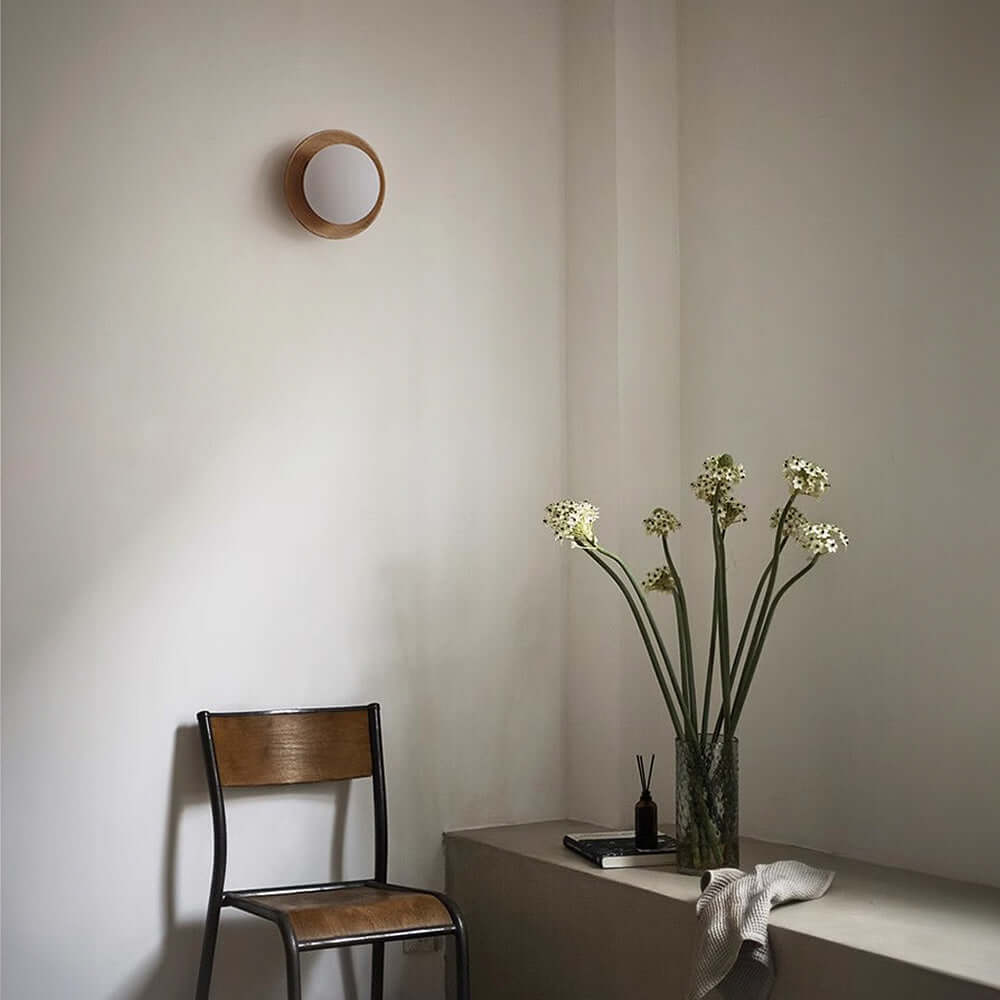 Simple Wooden LED Wall Light