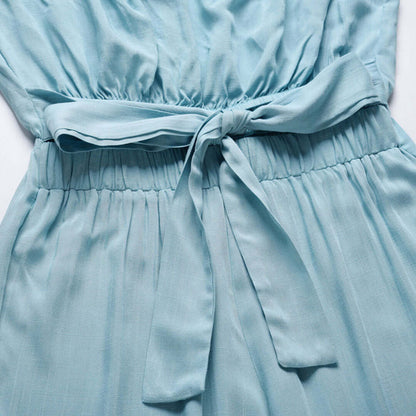 Sleeveless Summer Jumpsuit with Stretchy Waist