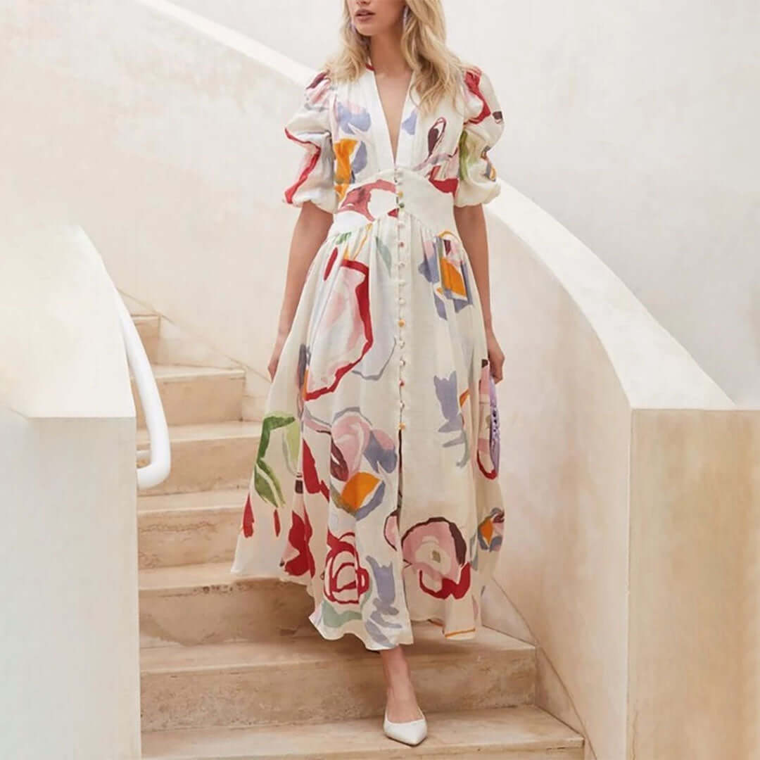 Long Sleeve Cotton Maxi Dress