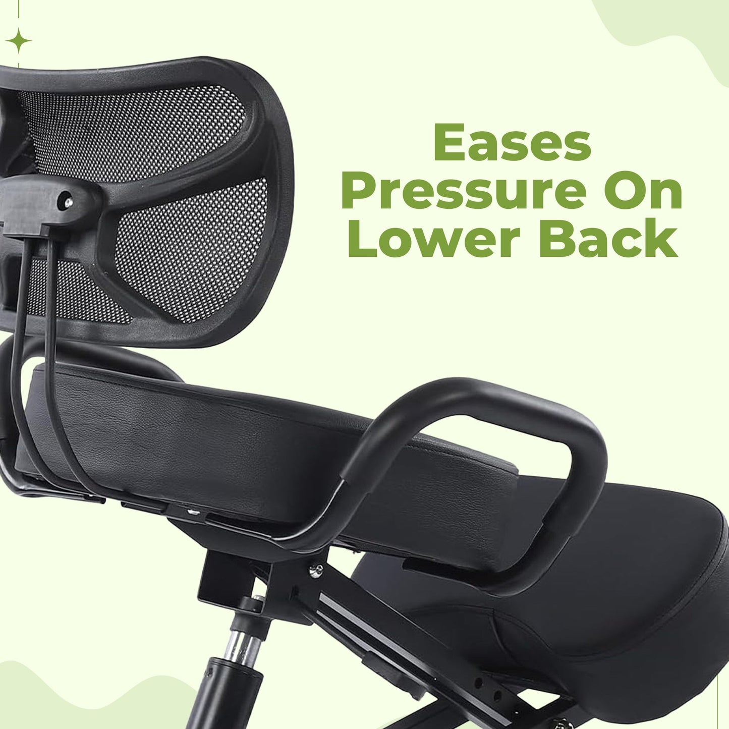 Ergonomic Desk Chair with Lumbar Support - Stool with Wheels