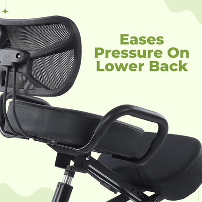 Ergonomic Desk Chair with Lumbar Support - Stool with Wheels