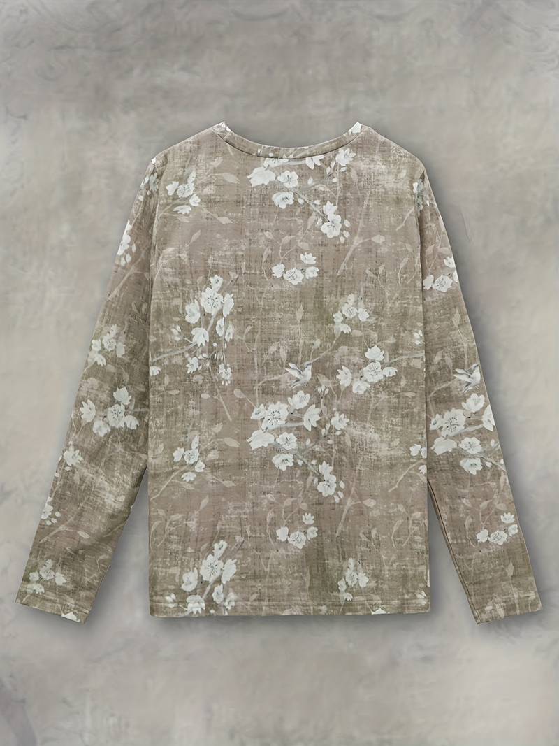 Ladies' Classic Flower Pattern Shirt