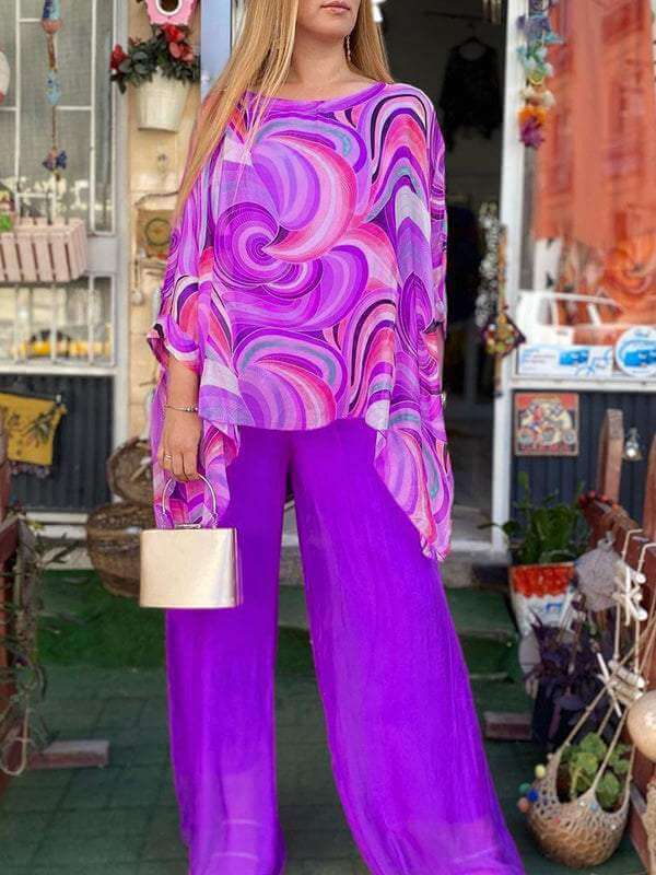 Ladies Elegant 2 Piece Chiffon Outfit