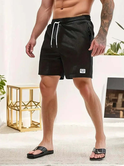 Men's Breathable Summer Shorts with Elastic Waist