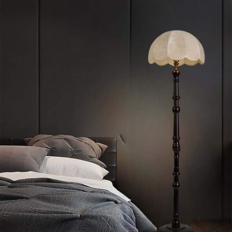 Classic Wood Table Lamp with Linen Shade