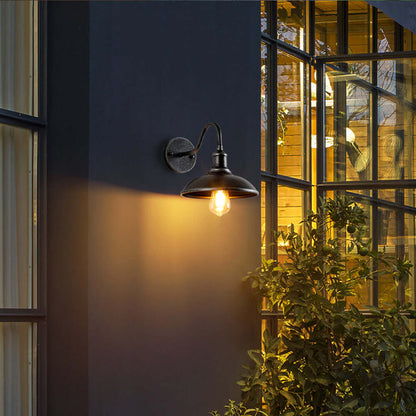 Vintage Waterproof Outdoor Wall Light Brass Finish