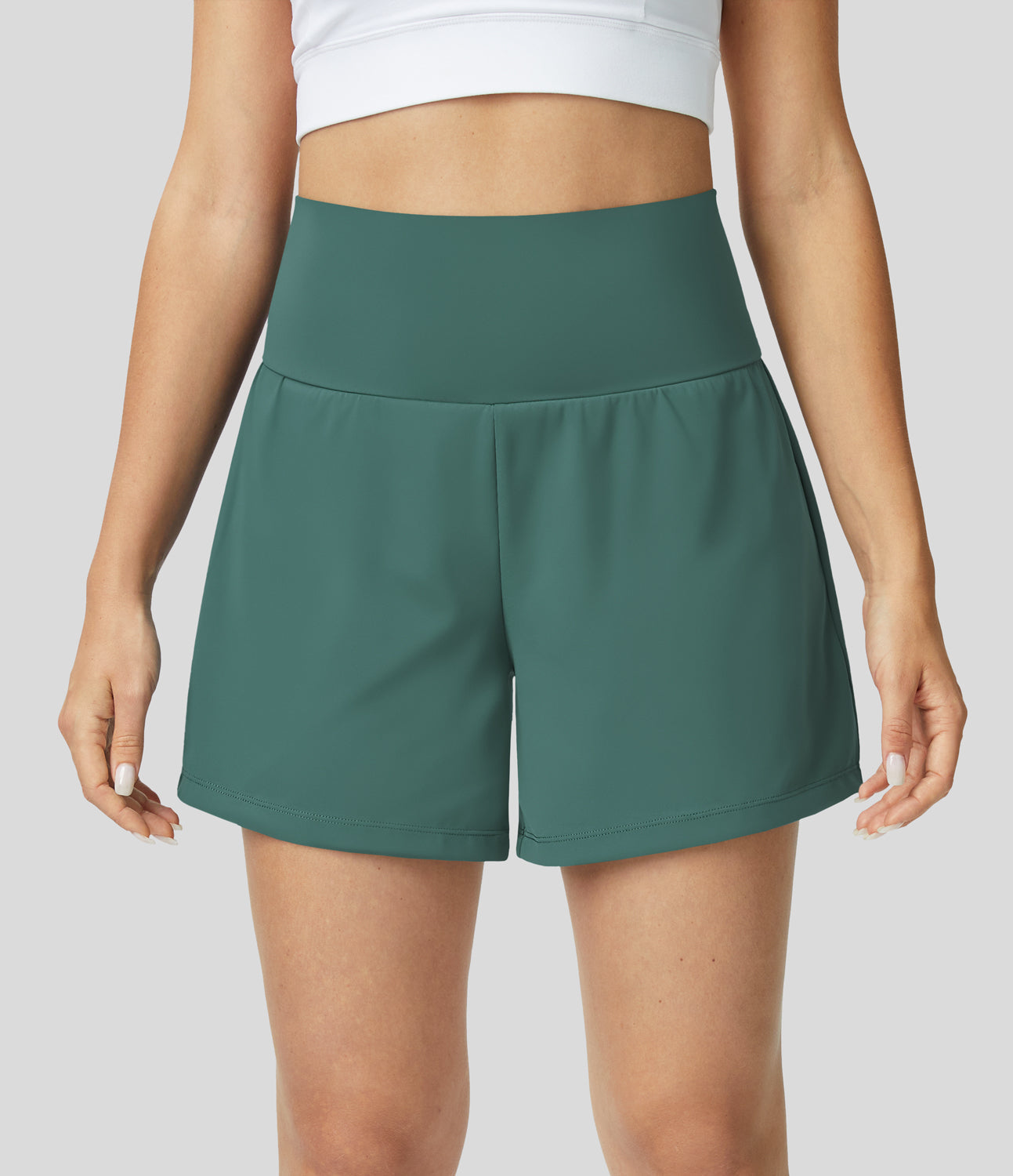 Variant image for Margarethe Yoga Shorts - 2-in-1 High Waist with Pockets, Breathable Fabric-6