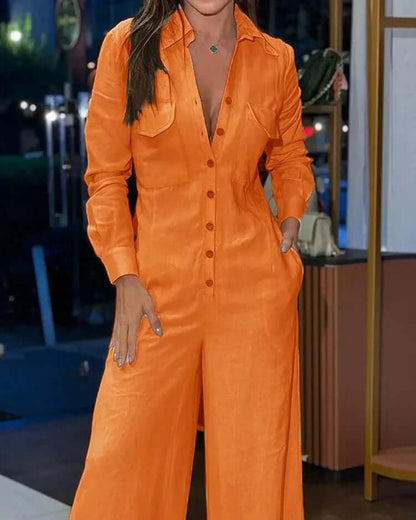 Chic Strapless Flowy Jumpsuit