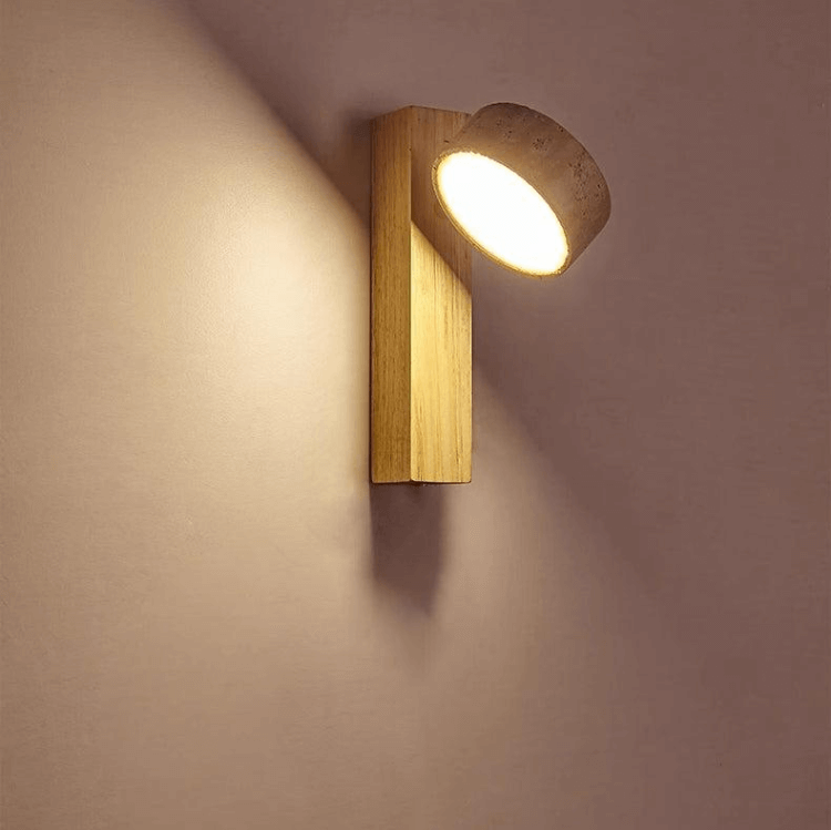 Adjustable Natural Wood LED Wall Light - Luxivelle