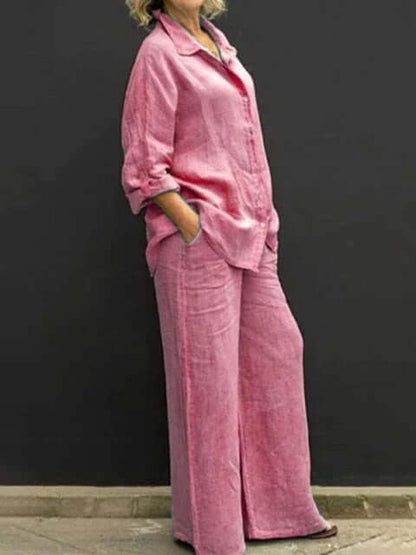 Women's Casual Blouse & Loose Fit Pants