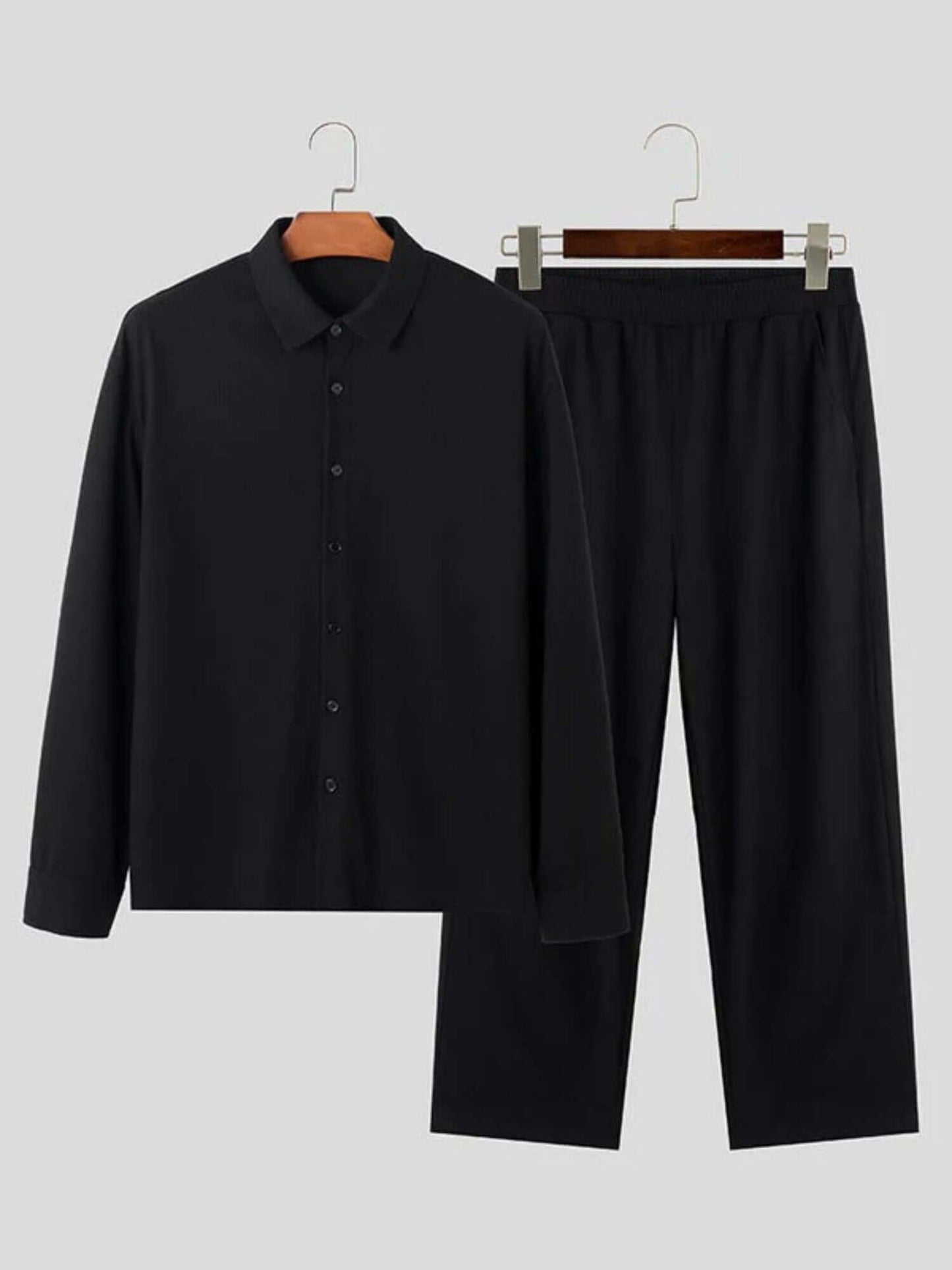 Comfortable Men's Lounge Pants Shirt Set
