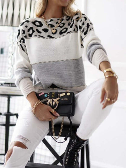 Ladies' Spotted Knit Sweater - Luxivelle