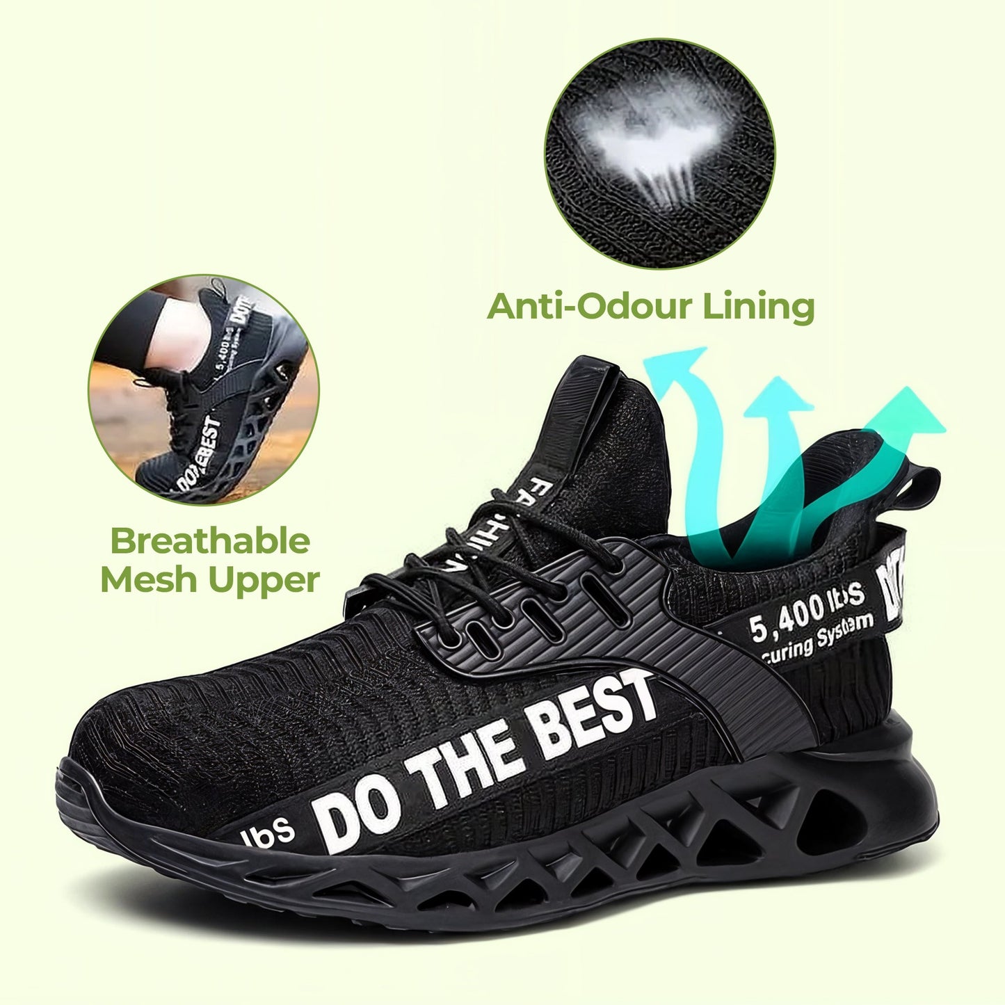 Lightweight Airy Work Safety Shoes