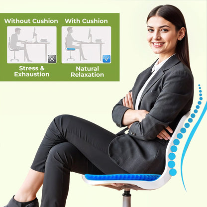 Ergonomic Memory Foam Chair Cushion for Back Support