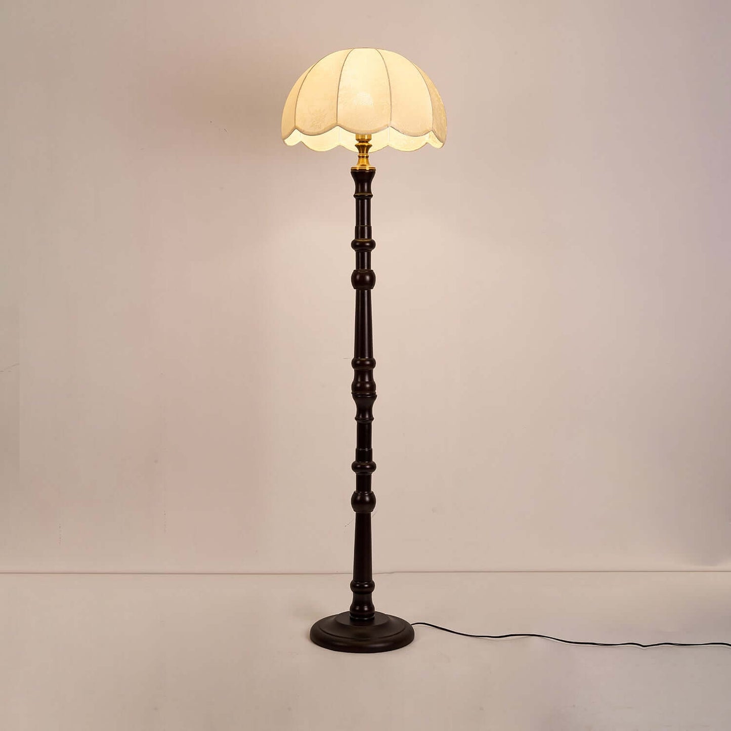 Classic Wood Table Lamp with Linen Shade