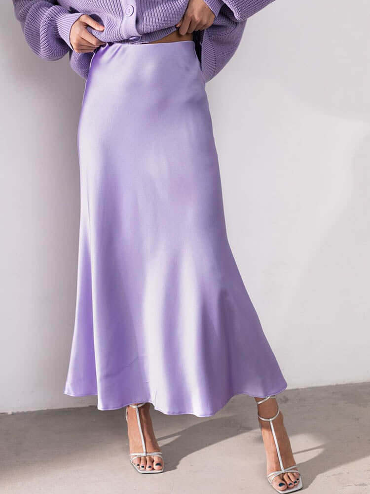 Luxurious Mid Length Flared Skirt