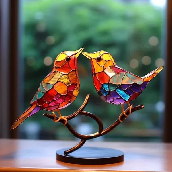 Beautiful Glass Bird Figurine Home Decoration