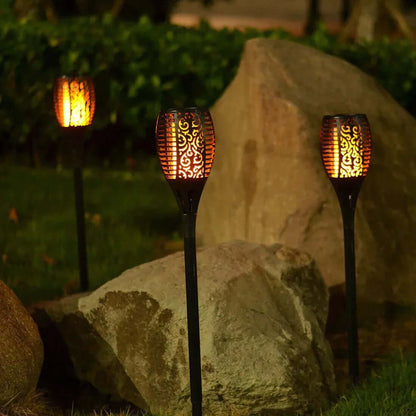 Outdoor Solar Lantern - Warm Flicker Light Effect