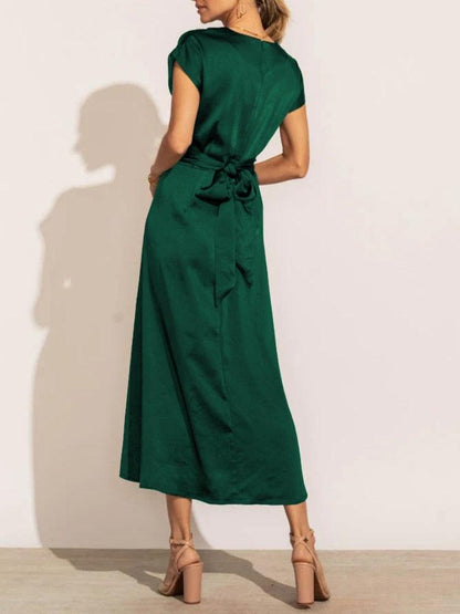 Luxurious Floral Knee Length Dress for Ladies