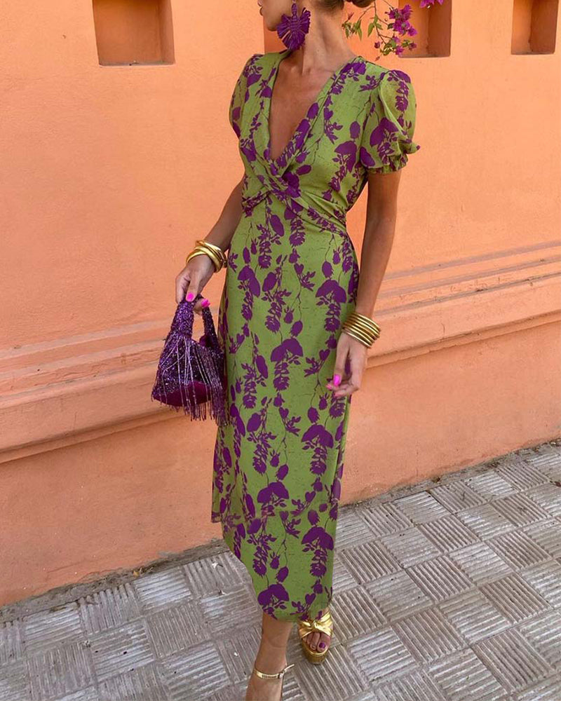 Della | Ladies Floral Chiffon Flowy Maxi Dress