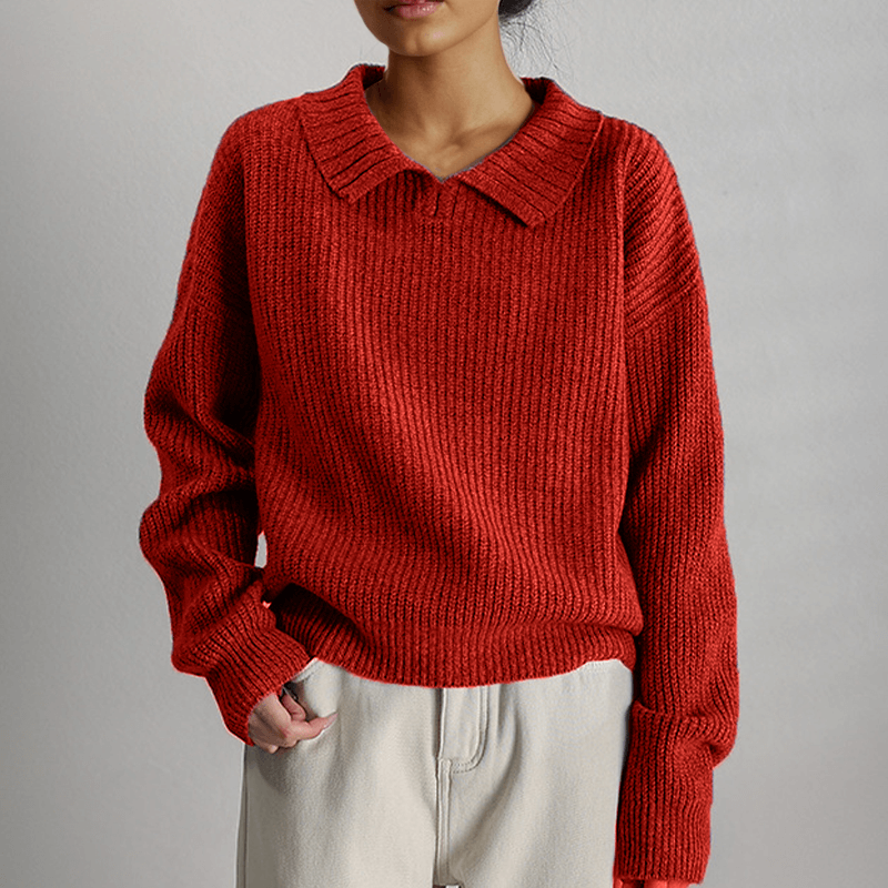 Relaxed Fit Long Sleeve Women's Sweater