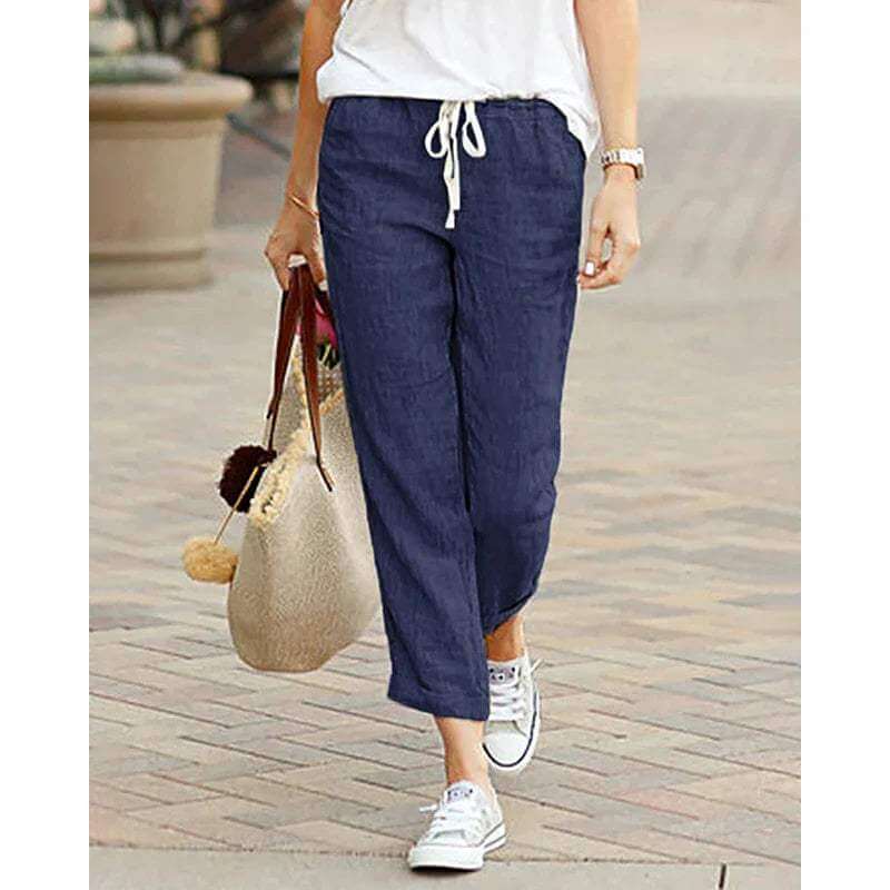 Comfortable Casual Elastic Waist Pants - Luxivelle