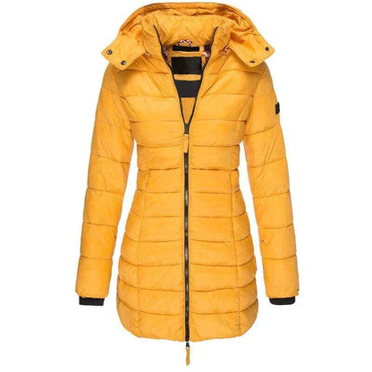 Warm Women's Down Parka Coat with Hood