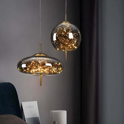 Warm Bronze Multi Light Pendant Lamp
