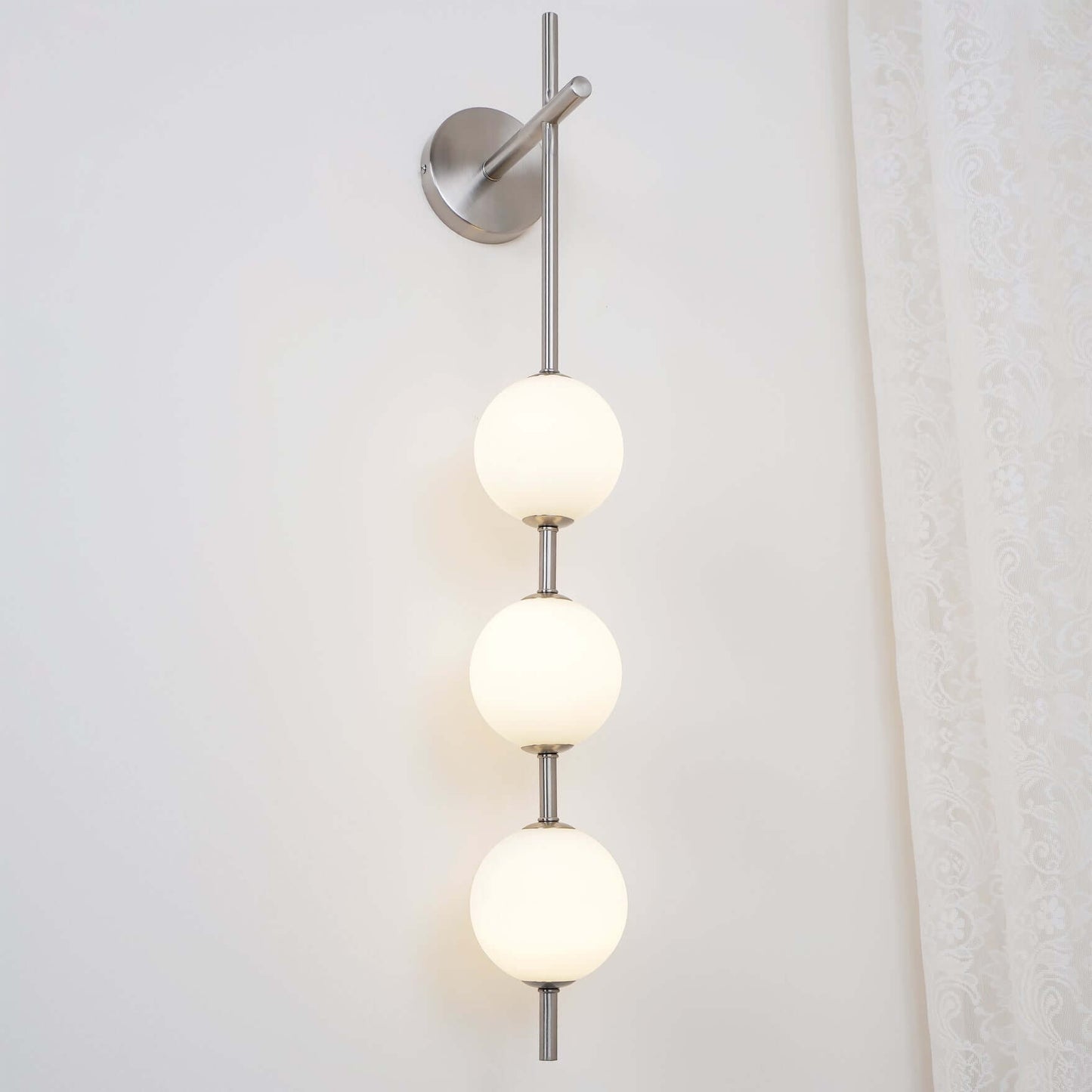 Sleek Round Glass Wall Light