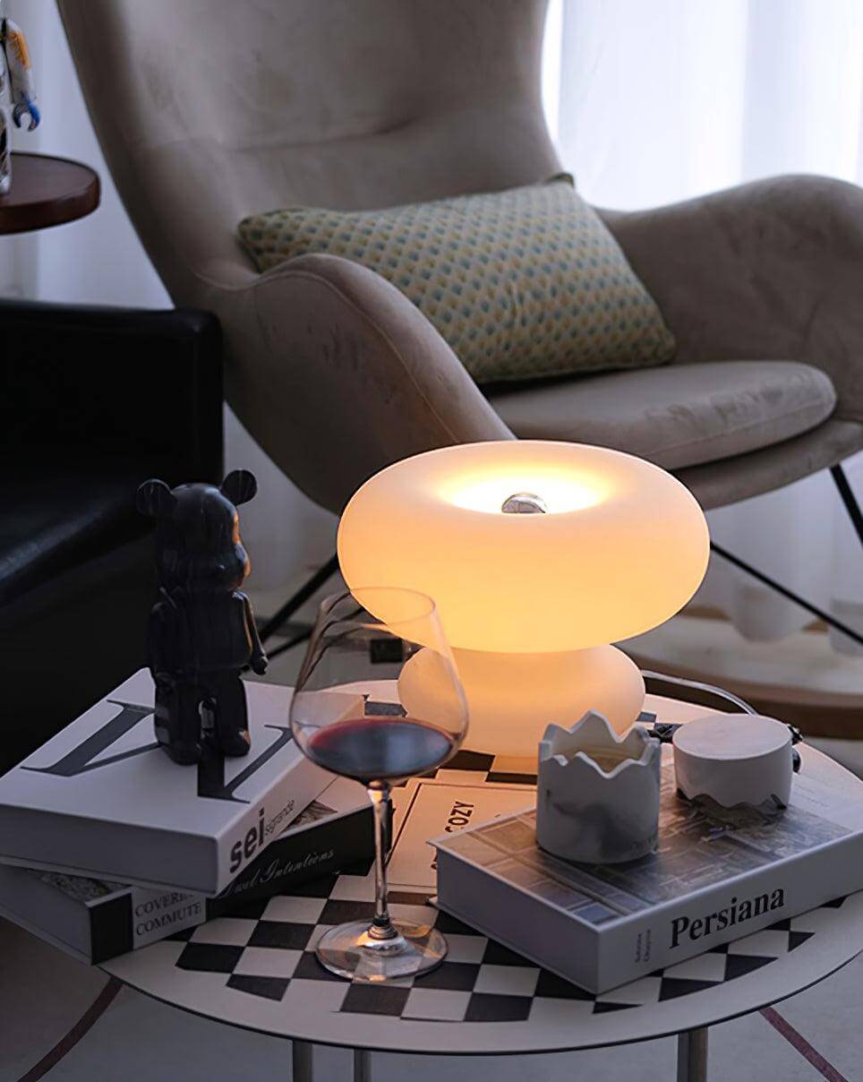 Stylish Metal Base Round Desk Lamp