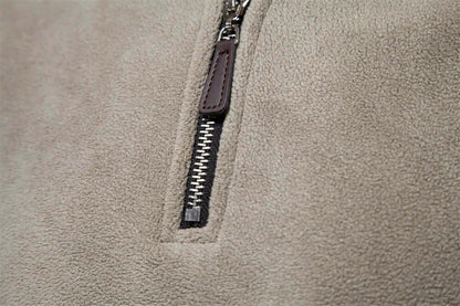 Warm Men's Fleece Coat with High Collar