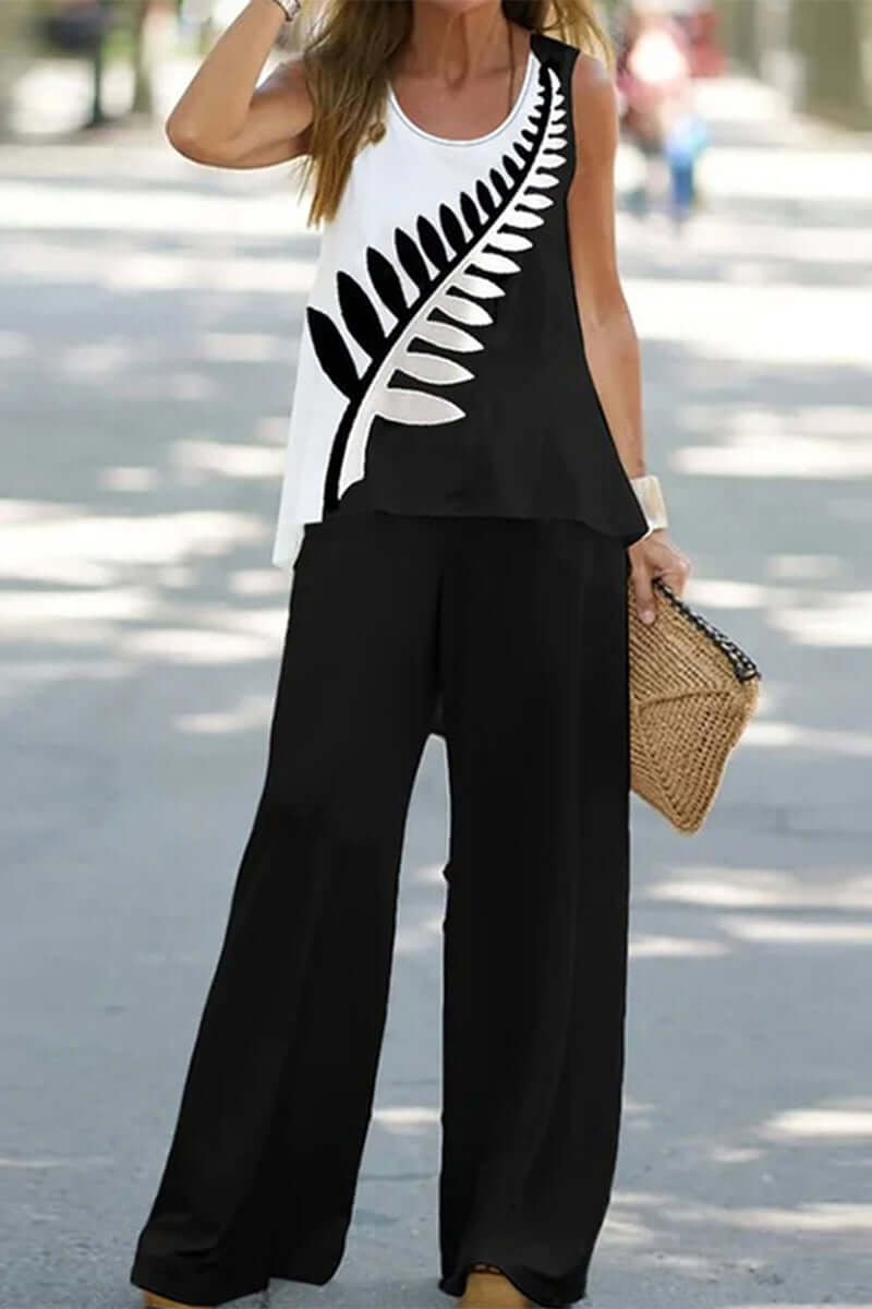 Colorful Patchwork 2 Piece Outfit Set