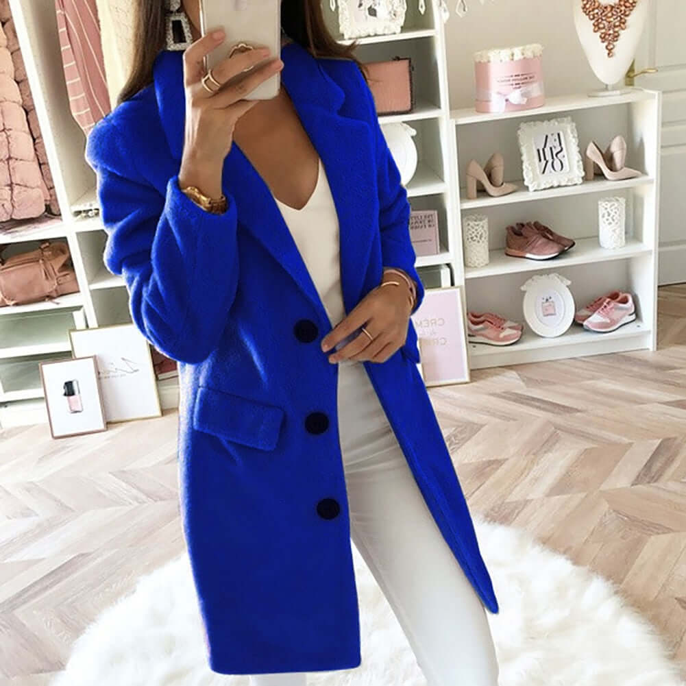 Ladies Classic Tailored Wool Trench Coat