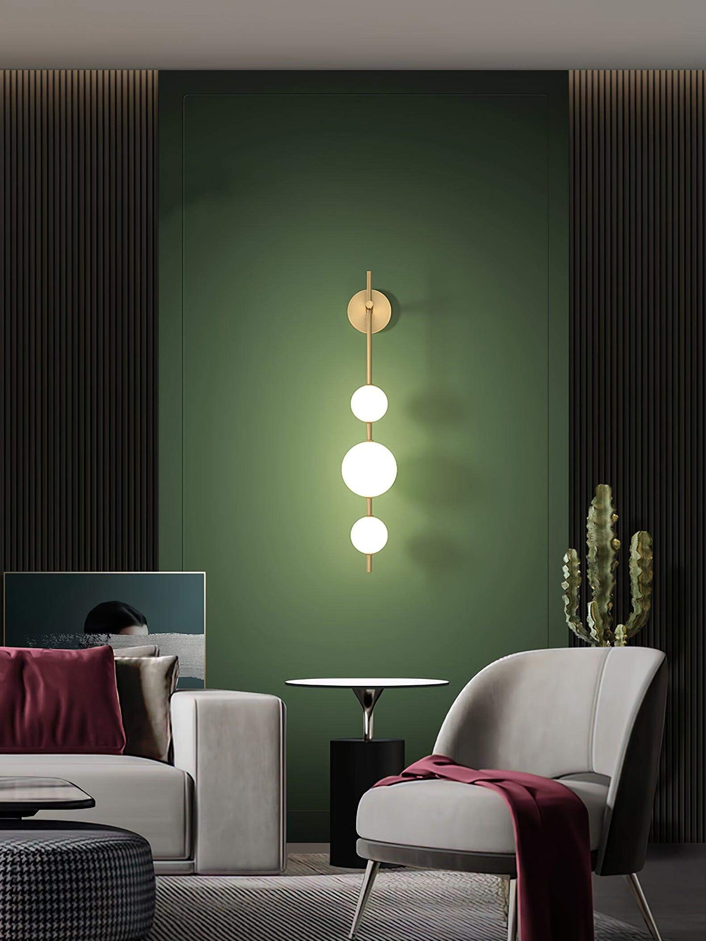 Sleek Round Glass Wall Light