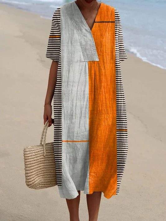 Chic Graphic Print Mini Dress - Luxivelle