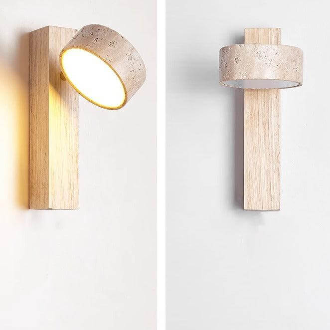 Adjustable Natural Wood LED Wall Light