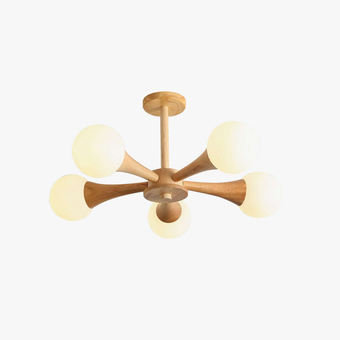 Luxury Wood and Glass Pendant Light