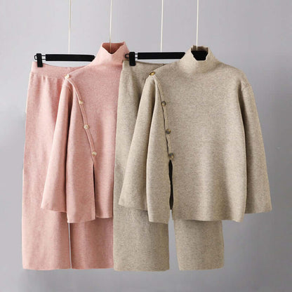 Cozy Women's Cable Knit Top Set
