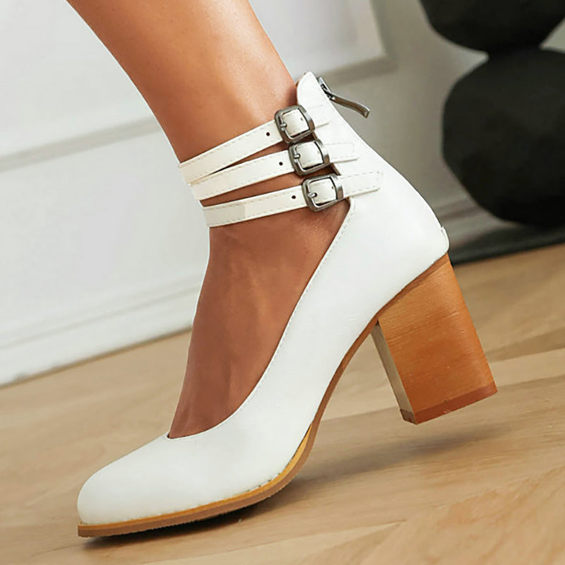 Comfortable Ankle Strap Sandals with Block Heel
