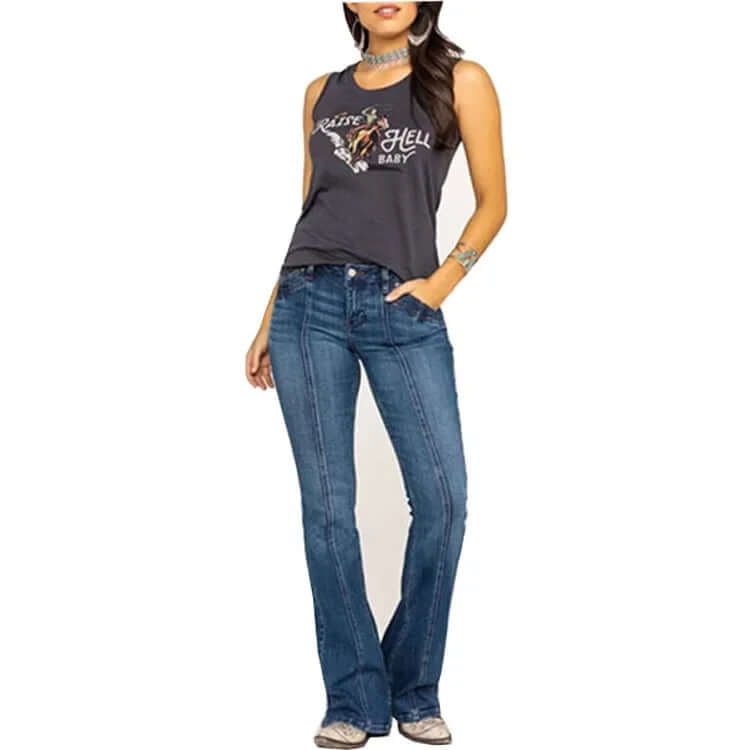Ladies Wide Leg Jeans