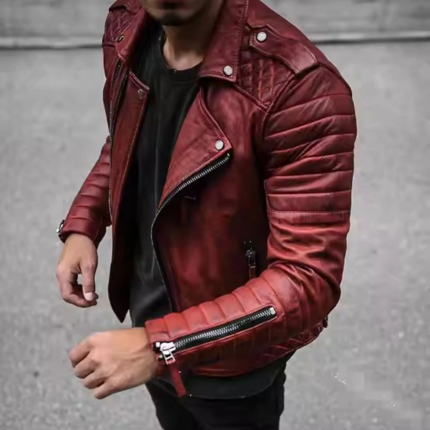 Classic Men's Real Leather Coat