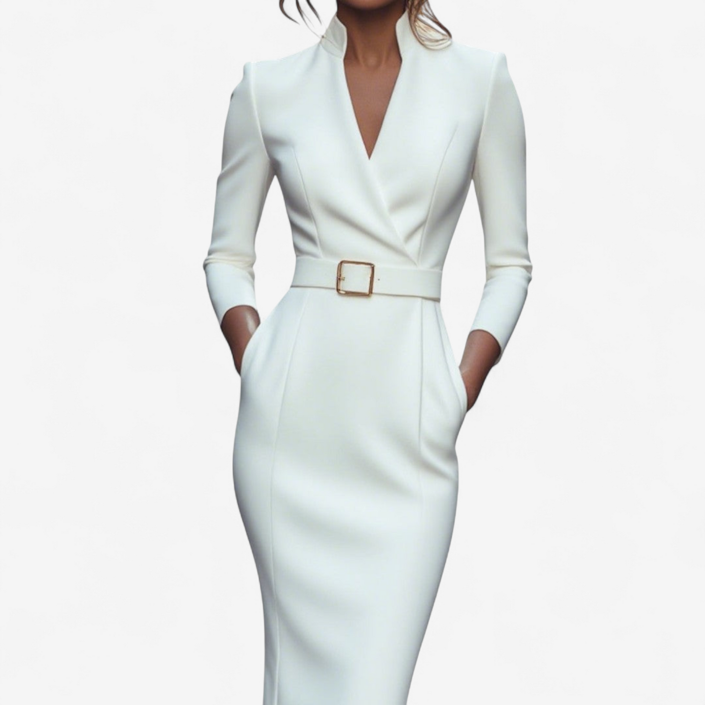 Classic Waist Belted Dress